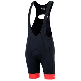 Airtracks Fahrradhose Trägerhose Kurz Comfort Line - schwarz-rot - XL