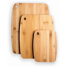 Lacor Schneidebrett-Set Holz 3-tlg. 20 x 15 cm / 28 x 22 cm / 33 x 25 cm Braun