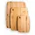 Lacor Schneidebrett-Set Holz 3-tlg. 20 x 15 cm / 28 x 22 cm / 33 x 25 cm Braun