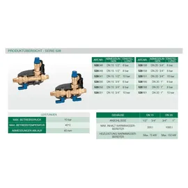CALEFFI Sicherheitsgruppe DN 20, 3/4Zoll, 6 bar