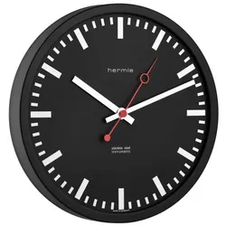 Hermle -Grand Central Wanduhr Schwarz Funkquarzwerk 30cm- 30471-740870