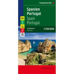 Spanien - Portugal, Strassenkarte 1:700.000, Freytag & Berndt. Spain, Portugal. España, Portugal. Espagne, Portugal. Spagna, Portugal, Karte (im Sinne