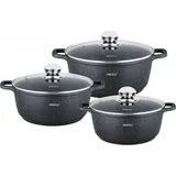 Kinghoff 6 tlg. Topfset 3xTöpfe Antihaftbeschichtung 2,3/4,5/6.5L KINGHOFF KH-1606