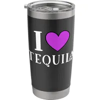 Ich liebe Tequila Doppelwandiger Edelstahl-Thermobecher