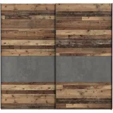 Forte Schwebetürenschrank Clif 220 x 211 x 61 cm Grau