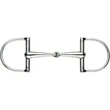 Herm Sprenger D-Ring Gebiss einfach gebrochen 56 mm Silber/Weiß
