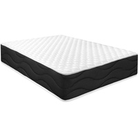 Homey Viskoelastische Matratze Sleep Pro wendbar, mit Kern mit hoher Dichte, optimale Festigkeit und Komfort, Memory-Schaum, Weiß/Schwarz, 90x190