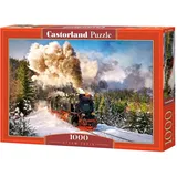 Castorland C-103409-2 C-103409-2-Steam Train, Puzzle 1000 teilig, bunt