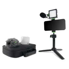 MACKIE EM-93MK umfassendes Content Creation Kit für Smartphones und DSLR-Kameras mit EM-93M Mikrofon, Gimbal/Stativ und LED-Licht