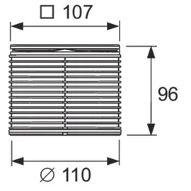 TECE drainpoint S Rostrahmen Edelstahl, 100 x 100 mm, inklusive Designrost quadratum