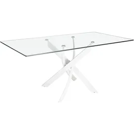 angel cerda sl Esstisch 180 x 75 x 95 cm transparent/weiß