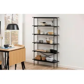 VCM Bücherregal 94 x 27 x 172 cm Schwarz