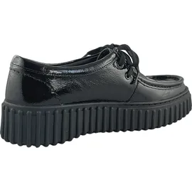 CLARKS Torhill Bee Mokassin Schuhe schwarz Lack 26179111 für Damen, schwarz, Größe 41 EU / 7 UK