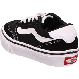 Vans Brooklyn LS Sneaker, Suede/Canvas Black/White, 38.5 EU