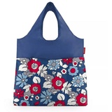 Reisenthel Mini Maxi Shopper plus florist indigo - faltbare Einkaufstasche mit ansprechendem Design - wasserabweisend