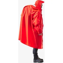 Poncho Regencape 75 l Größe S/M Wandern - MT 900 rot zinnoberrot|zinnoberrot ADULTE