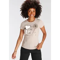 KangaROOS Kurzarmshirt sehr figurbetonte Passform, bedruckte, melierte und metallic