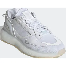 Sneaker ADIDAS ORIGINALS "ZX 5K BOOST", Gr. 45, weiß (ftwwht, ftwwht, ftwwht), Synthetik, Textil, sportlich, Schuhe