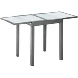 Merxx Balkonausziehtisch 65 x 65 x 75 cm Schwarz/Grau