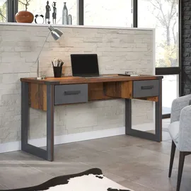 trendteam Büroschreibtisch Prime Alteiche / Grau
