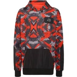 PLEIN SPORT Herren Kapuzensweat CAMOUFLAGE, Orange, XS