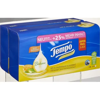 Tempo Taschentücherbox soft & sensitive Duo-Pack 4-lagig weiß, 2x 90 Tücher