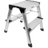 Güde Aluminium-Klapptritt 2x2 Stufen Klappleiter Klappbar Trittleiter Leiter