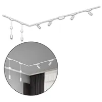 Briloner Luxtrail Schienensystem, Komplettset, 4x LED Spots, 2x LED Pendel, Schwenkbar, Höhenverstellbar, Weiß, 3m - Weiß