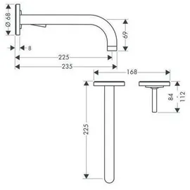 Hansgrohe Axor Uno Einhandmischer Polished Black Chrome