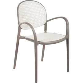 Beliani Gartenstuhl 2er Set Hellbraun