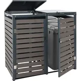 MCW Mülltonnenverkleidung K14 140 x 119 x 102 cm grau