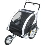 BC-ELEC 2in1 Kinderanhänger Schwarz/Weiß