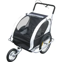 BC-ELEC 2in1 Kinderanhänger Schwarz/Weiß