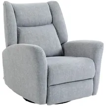 Homcom Relaxsessel Polyester 88 x 102 x 91 cm Hellgrau drehbar