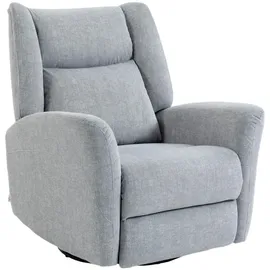 Homcom Relaxsessel Polyester 88 x 102 x 91 cm Hellgrau drehbar