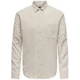 Only & Sons Hemd "Gudmund" in Beige - S