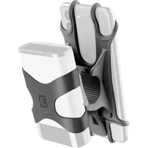 Cellular Line cellularline Rider Power Bank Smartphone Halterung mit integriertem Band zum Befestigen der Powerbank am Lenker - Powerbank-Gurt bis zu 13X17 cm - Für Smartphones bis zu 6,7 Zoll - Schwarz