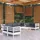 vidaXL Garten-Lounge-Set 8-tlg. Massivholz Kiefer weiß