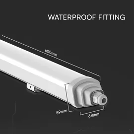 V-Tac Wannenleuchte 1 LED 60 cm weiß Kunststoff