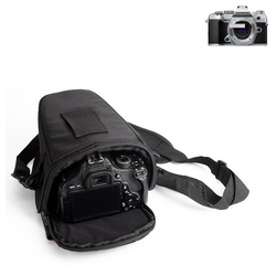 K-S-Trade Kameratasche für Olympus OM-D E-M5 Mark III, Kameratasche Fototasche Schultertasche Umhängetasche Colt schwarz