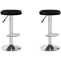 VidaXL Barhocker 2 Stk. Schwarz Kunstleder