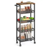 Songmics Rollregal in Hellbraun - (B)45,5 x (H)99 x (T)22 cm