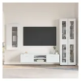vidaXL TV-Schrankset mit Schubladen FLORIN 3 pcs Weiß Holzwerkstoff