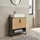[en.casa] Waschbeckenunterschrank Svanes 70 x 60 x 30 cm Dunkelgrau/Natur