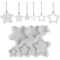 GUBOOM Silikonformen Gießformen Stern, Silikonform Weihnachten, Sterne Silikonform Weihnachten,