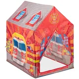 Relaxdays Feuerwehr Kinderzelt, Polyester Leicht 103 x 71 x 94 cm 0,7 kg