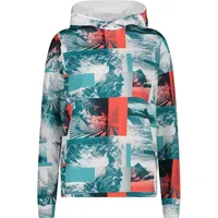 CMP Sweat Fix Hoodie Campari/Deep Lake S