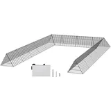 Vevor Hühnertunnel, 600 x 400 x 61,5 cm, Hühnerstall für den Hof, tragbare Freilaufgehege für draußen mit Eckrahmen, 2 Sets, geeignet für Hühner, Enten, Kaninchen