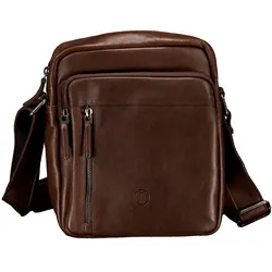 Hausfelder Manufaktur Umhängetasche Oil pull up Braun Herren 