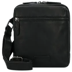 Jack Kinsky Porto Umhängetasche Leder 20 cm schwarz